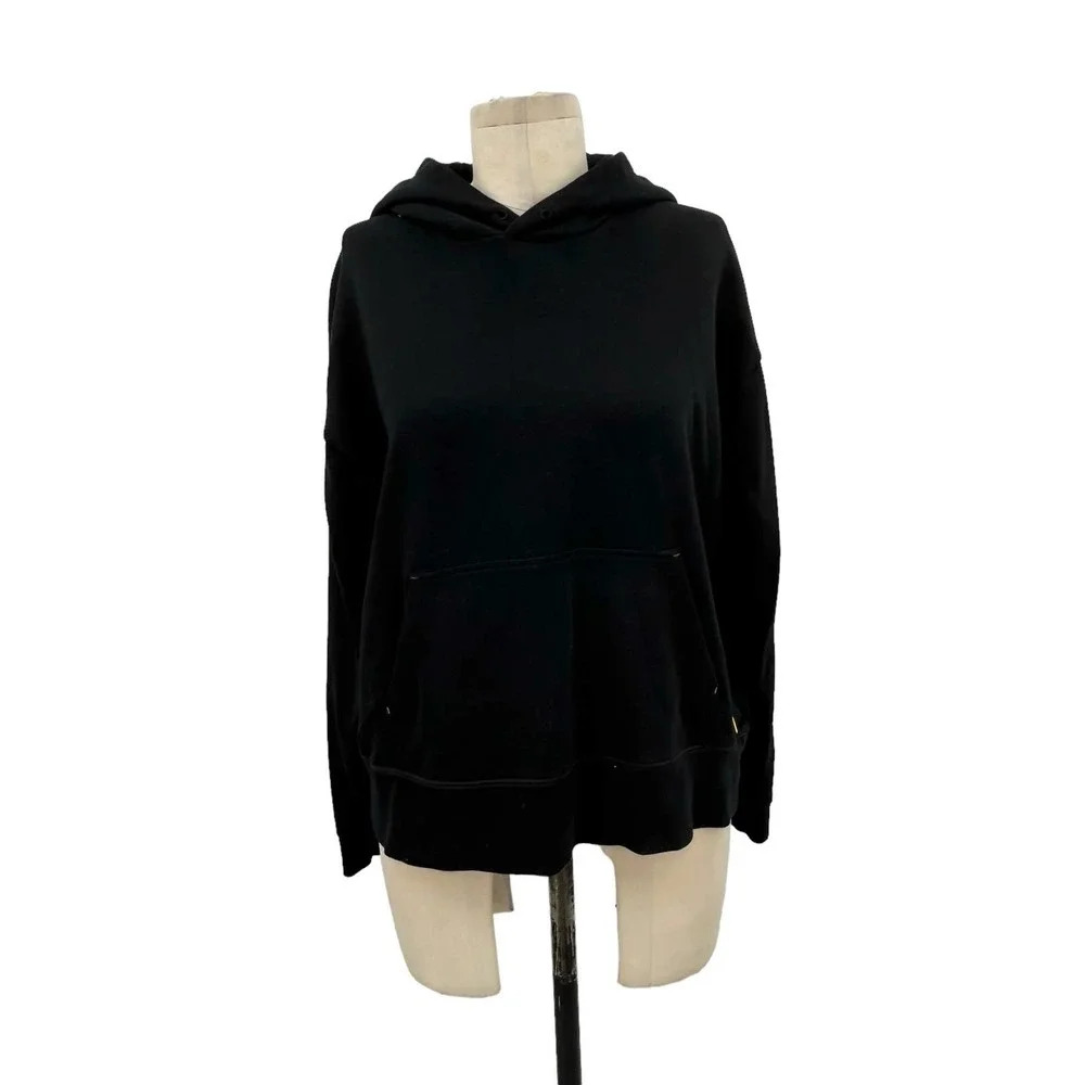 Bombas Black Pullover Hoodie Sweatshirt Cotton Size Large